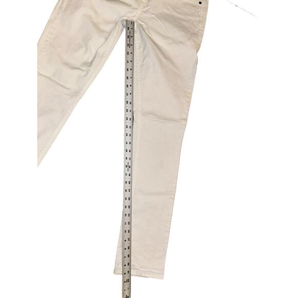 Guess Los Angeles Women Jeans‎ Size 30x32 White Denim Y2K Mid Rise Skinny - Picture 6 of 11